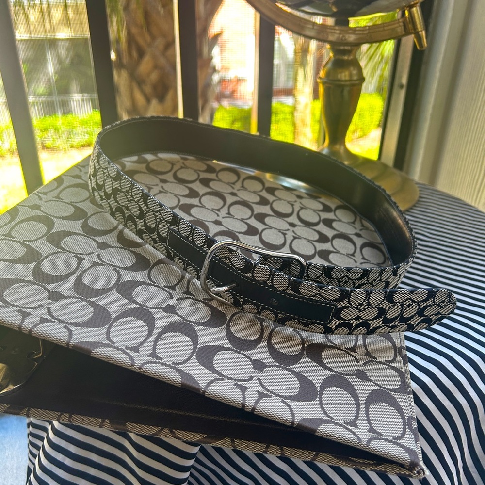 Coach Waist Belt | Medium | Black & Grey